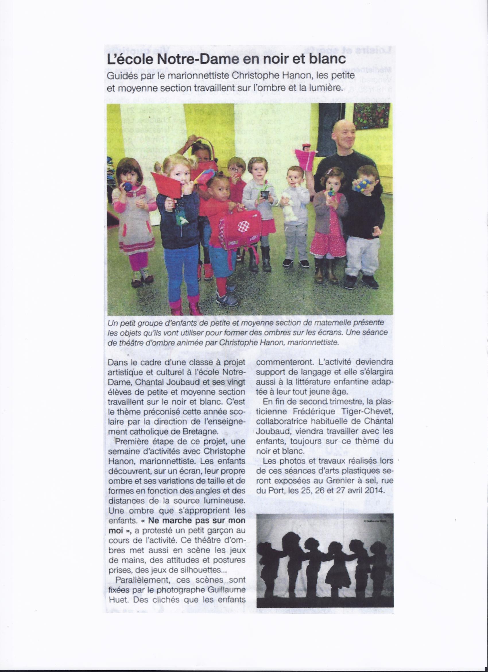 Article de Ouest France (novembre 2013)