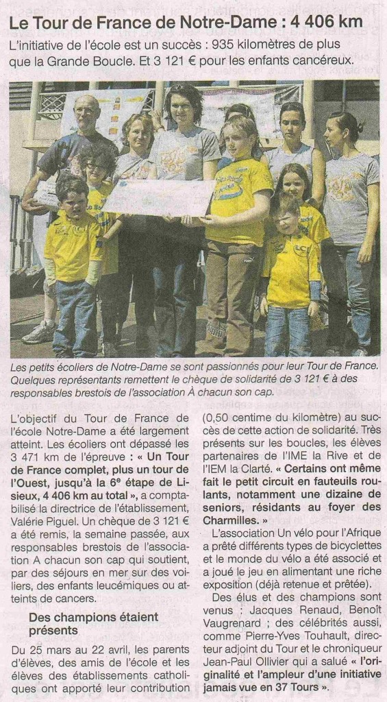 Article du Ouest-France (02/05/2011)