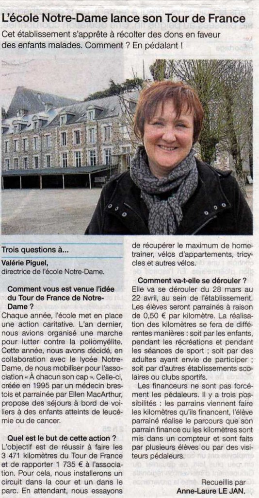 Article du Ouest-France du 28/02/2011