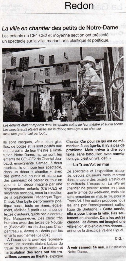 Article de Ouest-France du 21/02/2011
